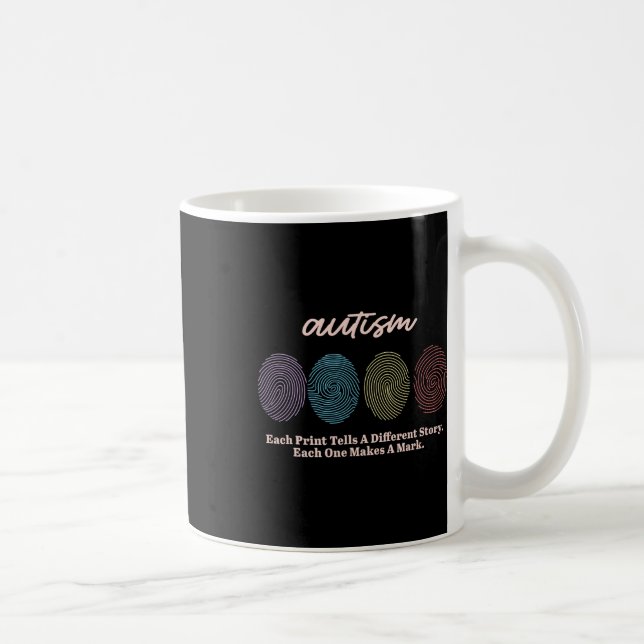 Fingerprint Autism Tees  Coffee Mug (Right)