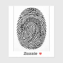 Fingerprint Biker Decal — Identity Vinyl Sticker