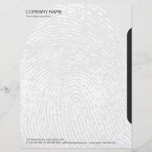 Fingerprint business letterhead template