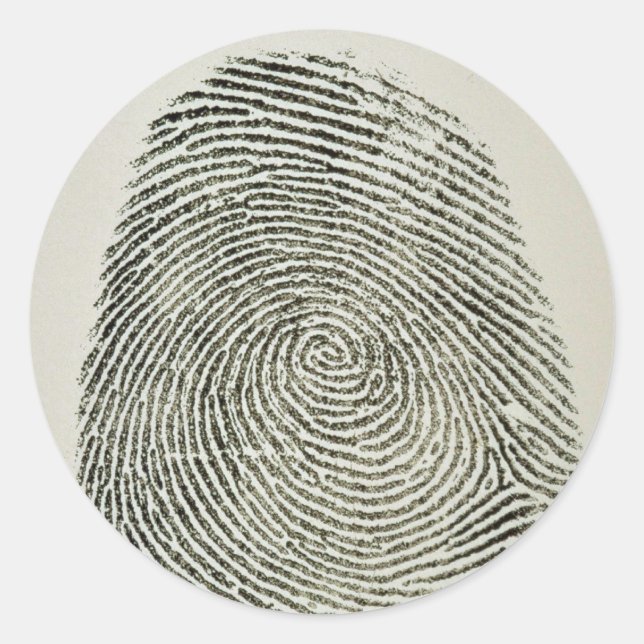 Fingerprint Classic Round Sticker (Front)