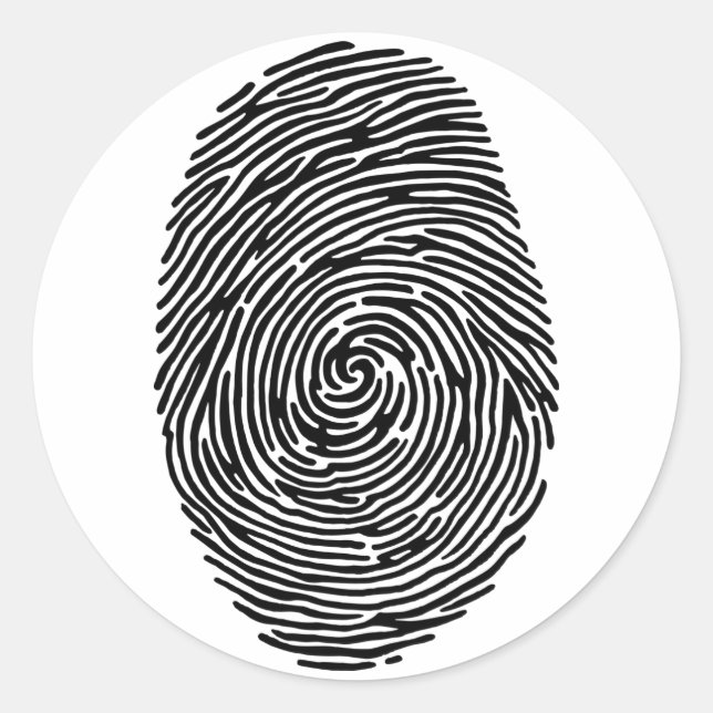 fingerprint classic round sticker (Front)