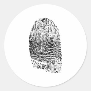 Fingerprint Classic Round Sticker