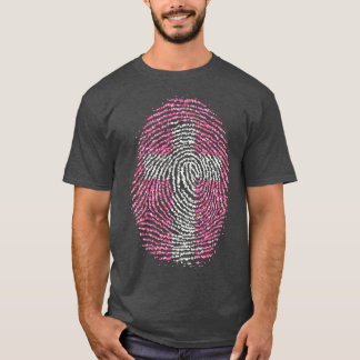 Fingerprint Cross Christian Christian Faith T-Shirt