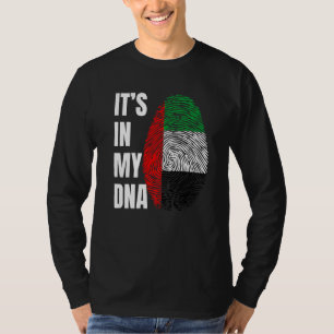 Fingerprint DNA Biometry Flag Arabic Emirates T-Shirt