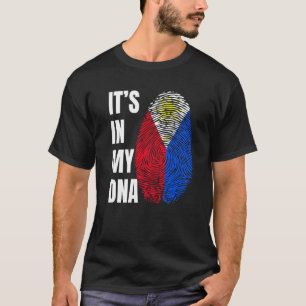 Fingerprint DNA Biometry Flag Philippines T-Shirt