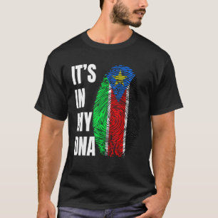 Fingerprint DNA Biometry Flag South Sudan T-Shirt