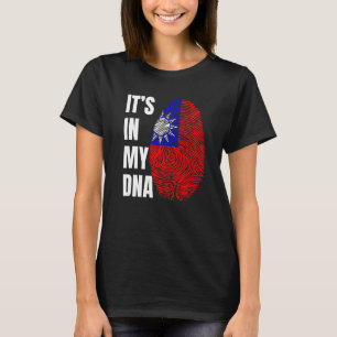 Fingerprint DNA Biometry Flag Taiwan T-Shirt