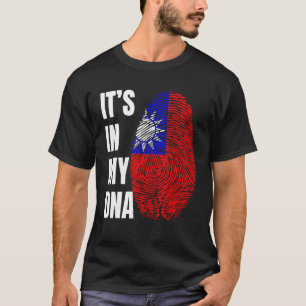 Fingerprint DNA Biometry Flag Taiwan T-Shirt