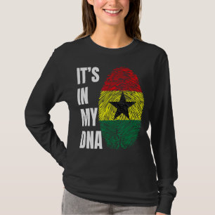 Fingerprint DNA Biometry Ghanaian Flag Ghana T-Shirt