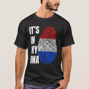 Fingerprint DNA Biometry Holland Flag Netherlands T-Shirt