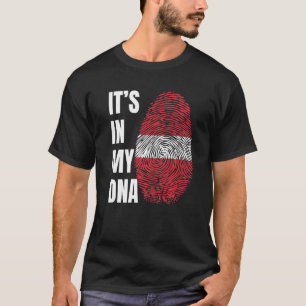 Fingerprint DNA Biometry Latvia Flag   T-Shirt
