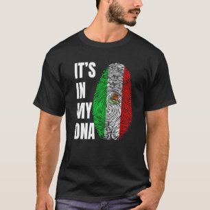 Fingerprint DNA Biometry Mexican Flag Mexico T-Shirt