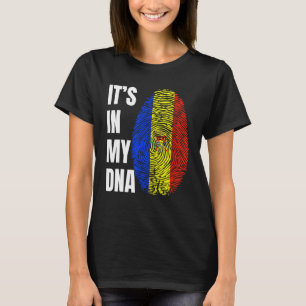 Fingerprint DNA Biometry Moldova Flag Moldova T-Shirt