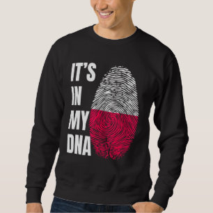 Fingerprint DNA Biometry Polish Flag Poland Sweatshirt