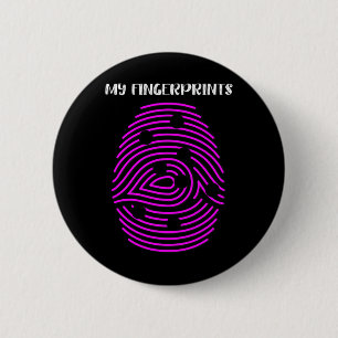 Fingerprint Fun T1d Type 1 Diabetes Awareness Wome 6 Cm Round Badge