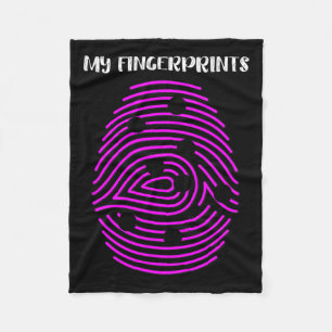 Fingerprint Fun T1d Type 1 Diabetes Awareness Wome Fleece Blanket