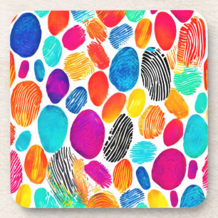 Fingerprint Fusion Art Coaster