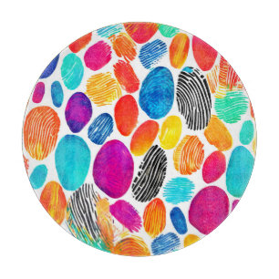 Fingerprint Fusion Art Cutting Board