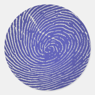 Fingerprint Graphic Classic Round Sticker