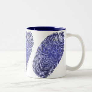 Fingerprint Graphic Two-Tone Coffee Mug