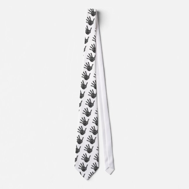 Fingerprint hand Identiy theme Tie (Front)