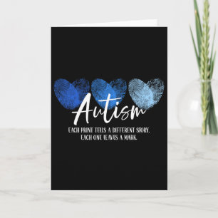 Fingerprint Heart Autism Each Print Tells A Differ Card