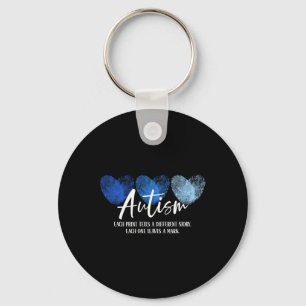 Fingerprint Heart Autism Each Print Tells A Differ Key Ring