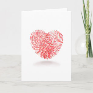 Fingerprint Heart Love Card