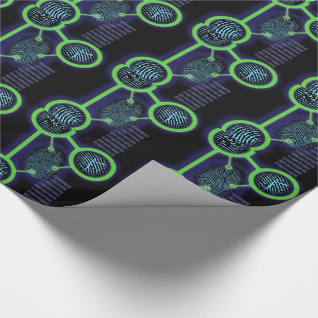 Fingerprint Identification Science Wrapping Paper (Corner)