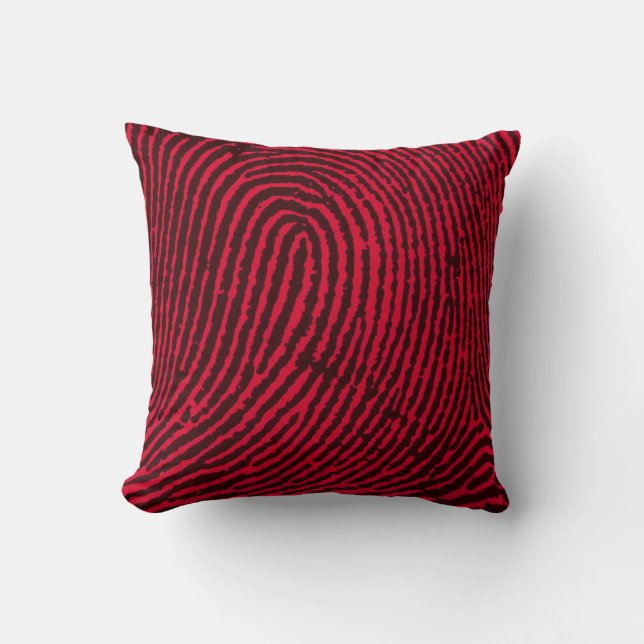 Fingerprint in Red and Black Cushion (Front)