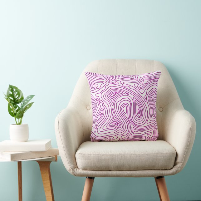 Fingerprint Pattern Throw Pillow – Home Decor (Chair)