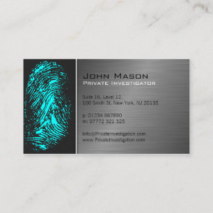 Fingerprint Private Investigator Business Card
