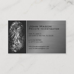 Fingerprint Private Investigator Business Card
