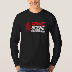 Fingerprint Private Spy Detective Crime Scene Inve T-Shirt