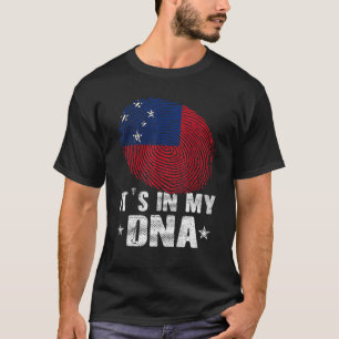Fingerprint Samoa Flag It's In My Dna T-Shirt