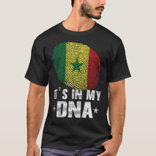 Fingerprint Senegal Flag It's In My Dna T-Shirt