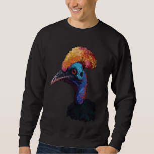 Fingerprint Style - Cassowary Dad Mum Sweatshirt