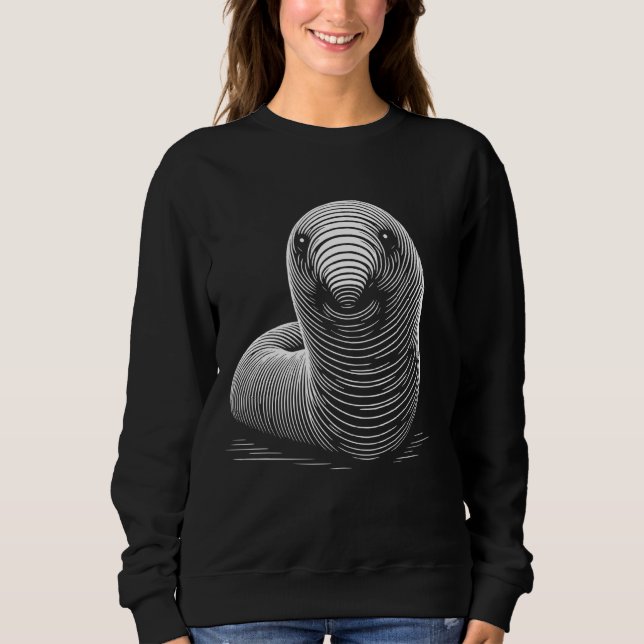 Fingerprint Style - Worm Dad Mum Sweatshirt (Front)