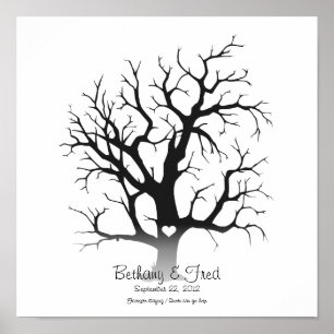 Fingerprint Tree 12"x12" Poster