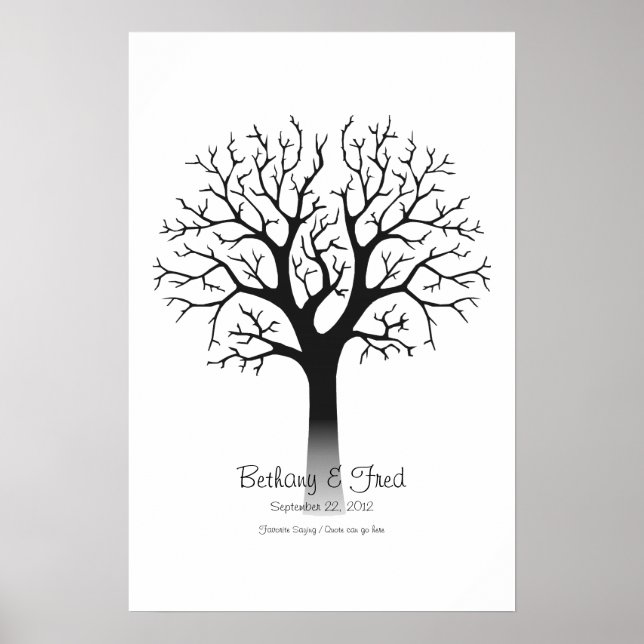 Fingerprint Tree 16"x24" Poster (Front)