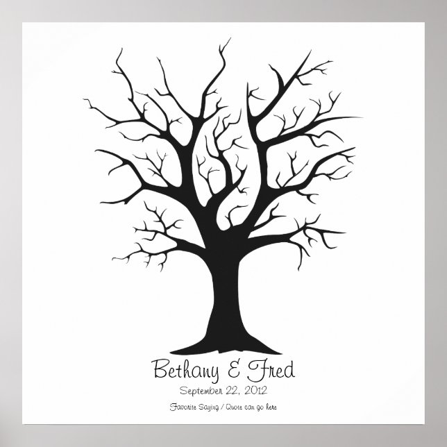 Fingerprint Tree C - 24"x24" Poster (Front)