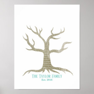 Fingerprint Tree Family Reunion Guestbook