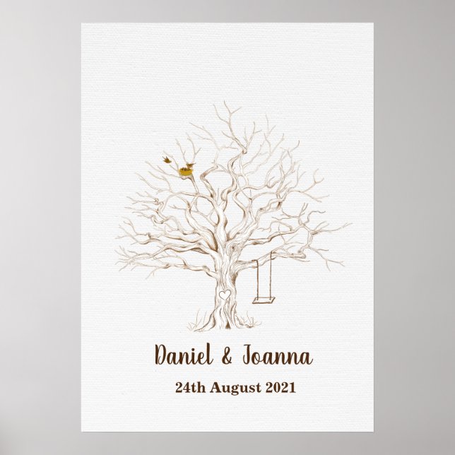 Fingerprint tree guest book  (Front)