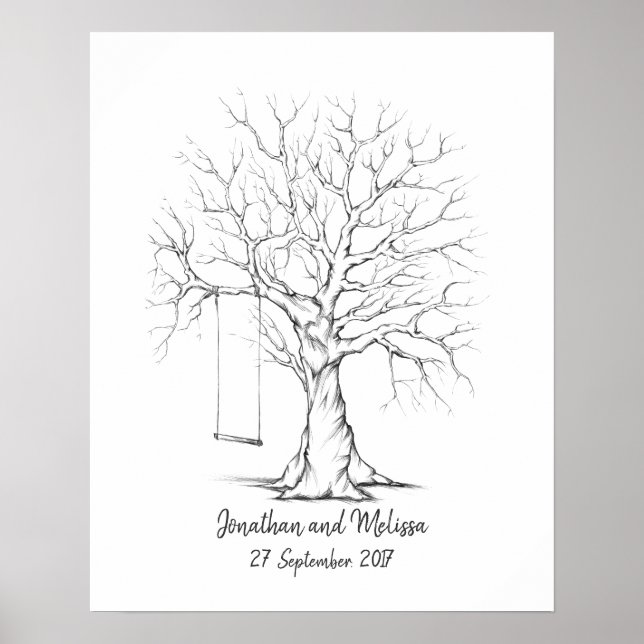 Fingerprint Tree, Thumbprint Tree, Guest Book (Front)