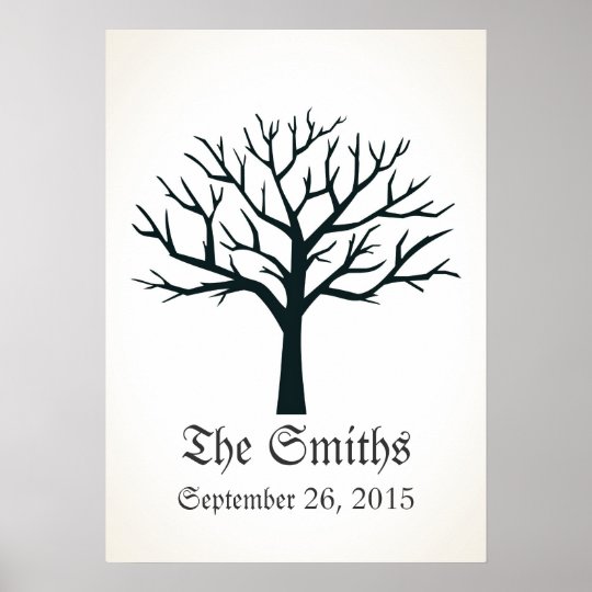 Fingerprint Tree Wedding Guestbook