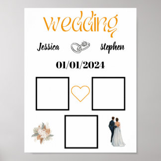 Fingerprint wedding book poster