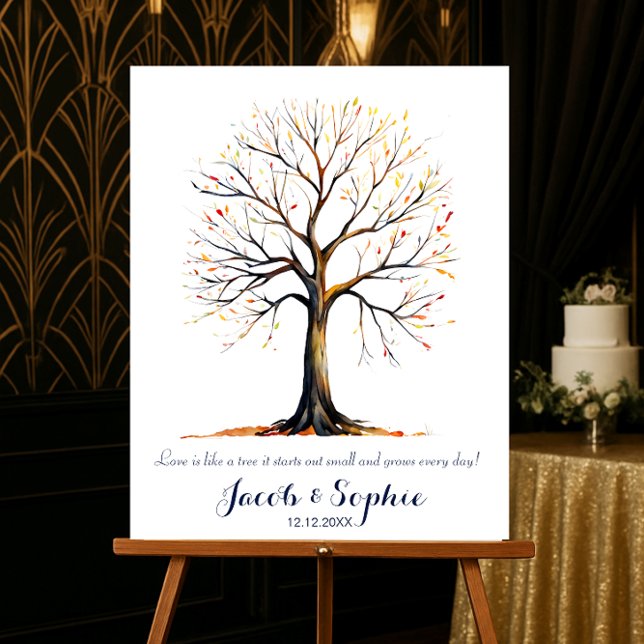 fingerprint wedding guest book tree hand drawn (Creator Uploaded)
