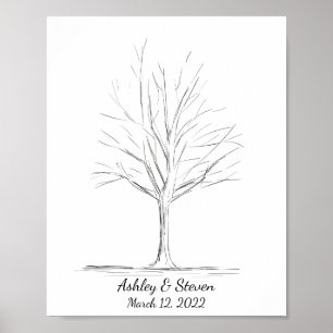 Fingerprint Wedding Guestbook Tree
