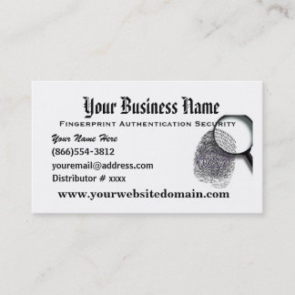 fingerprint, Your Business Name, Fingerprint Au... Card
