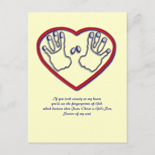 Fingerprints of God - 1 Peter 5:6-7 Postcard